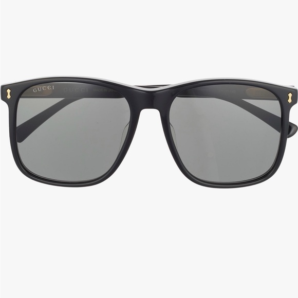Gucci Black and Gold Sunglasses 57MM Square